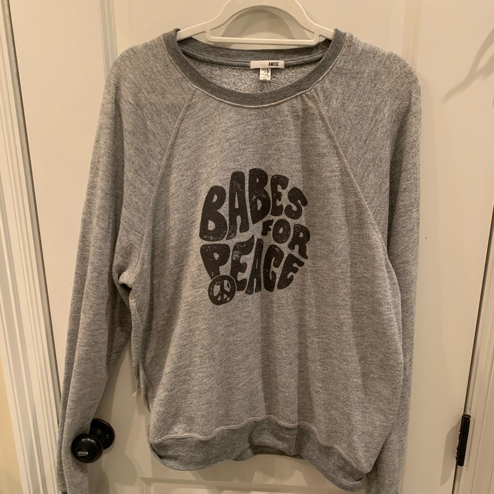 “Babes for Peace” amuse society sweatshirt